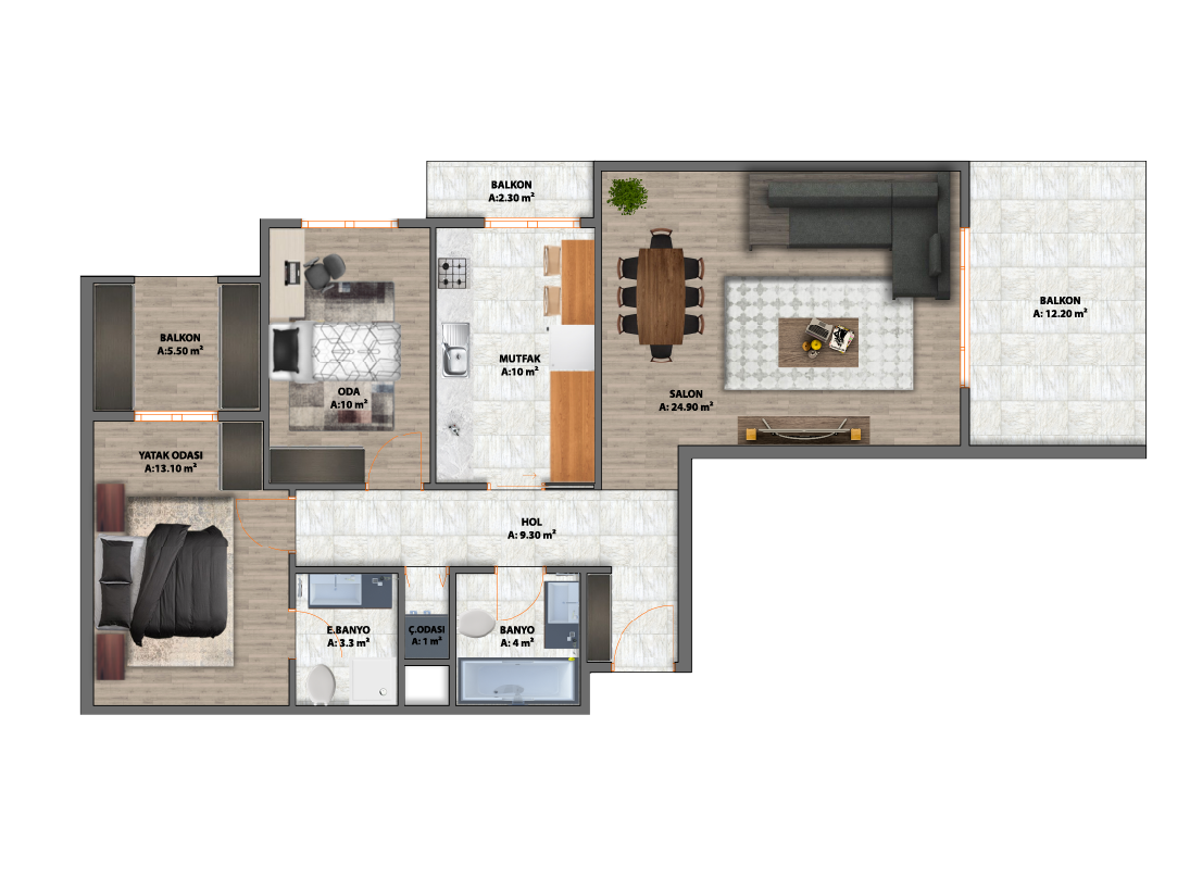 KÖŞE DAİRE RENKLİ PLAN